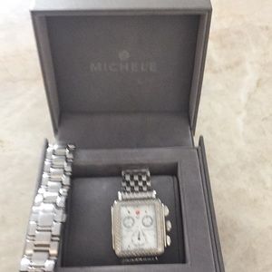 Michele watch and additional watch band